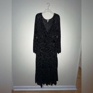 Black Velvet Maxi Dress